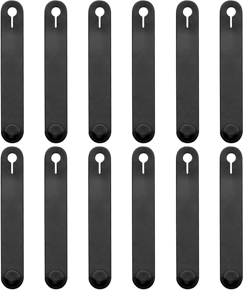 Kabelbinders Siliconen herbruikbare rubberen zwarte brede kabelbinders Sets motorfiets kabelorganizer voor mobiele - ShopVlot