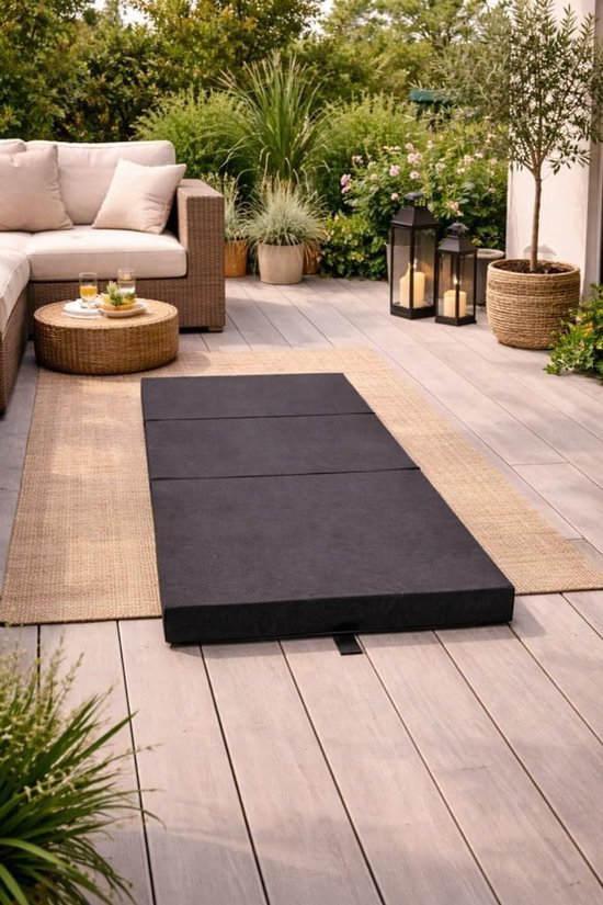 Vouwmatras Gastenbed - Opvouwbaar Logeerbed - Comfortabel Slapen - Afneembare Hoes - 65 x 180 cm - Grijs — afbeelding 5