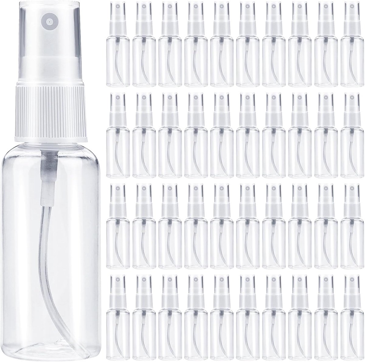 SnelShoppen - 40 Stuks Mini Sprayflessen 20ml - Plastic Vernevelaars voor Thuis, Tuin, Keuken, Feesten en Camping - Handige Flessen voor Water, Schoon