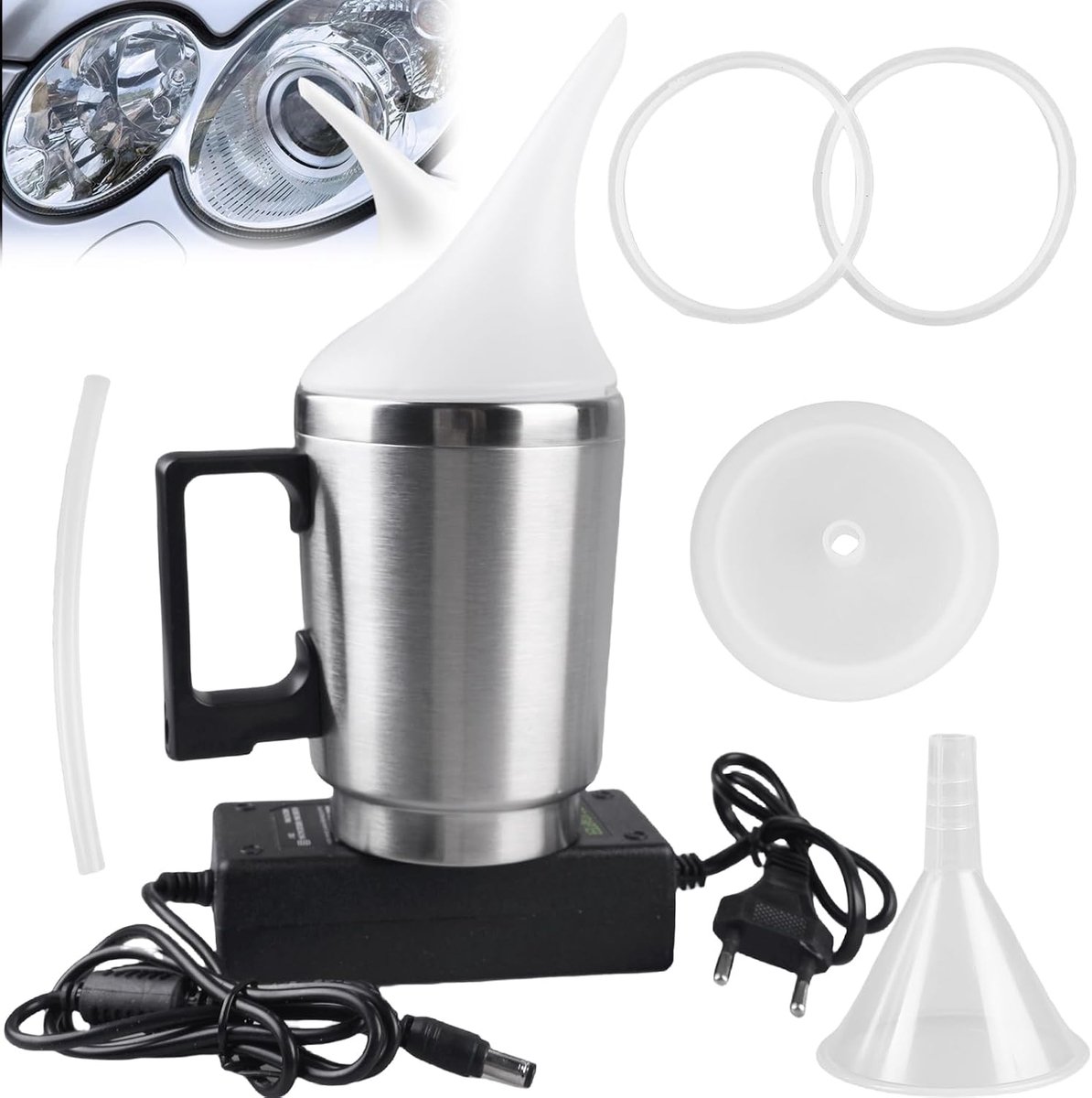 SnelShoppen - Headlight Repair Kit voor Auto, Headlight Renovatie Set voor Verlichting, Behandeling van Krassen, Vlekken en Scheuren, Inclusief Atomiz
