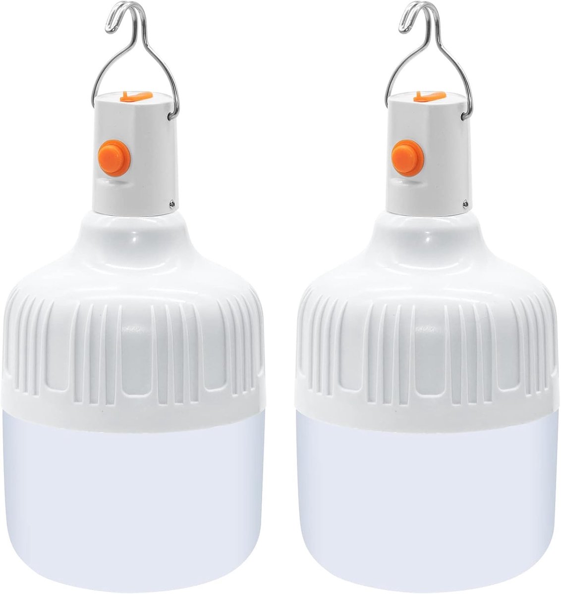Campinglamp Set - Zwart - - USB-oplaadbare Werklamp met Haak - Voor Kamperen en Buitenactiviteiten