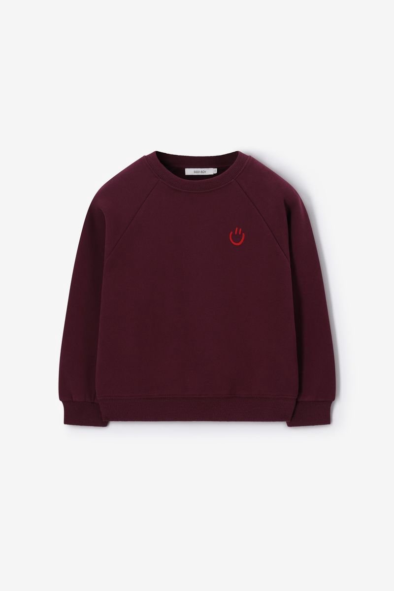 Sissy-Boy - Donkerrode sweater met smiley