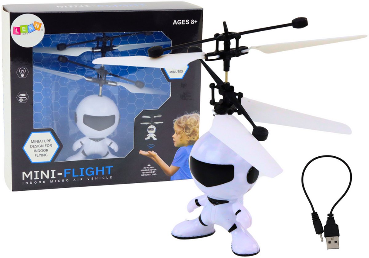 Vliegende astronaut Handbediende drone-helikopter Wit - UNI