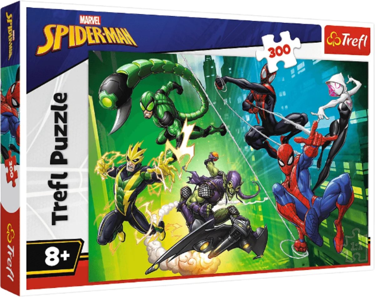 Puzzel – 300 stukjes – Disney Marvel Spider-man – In het spinnenweb – Trefl 23036