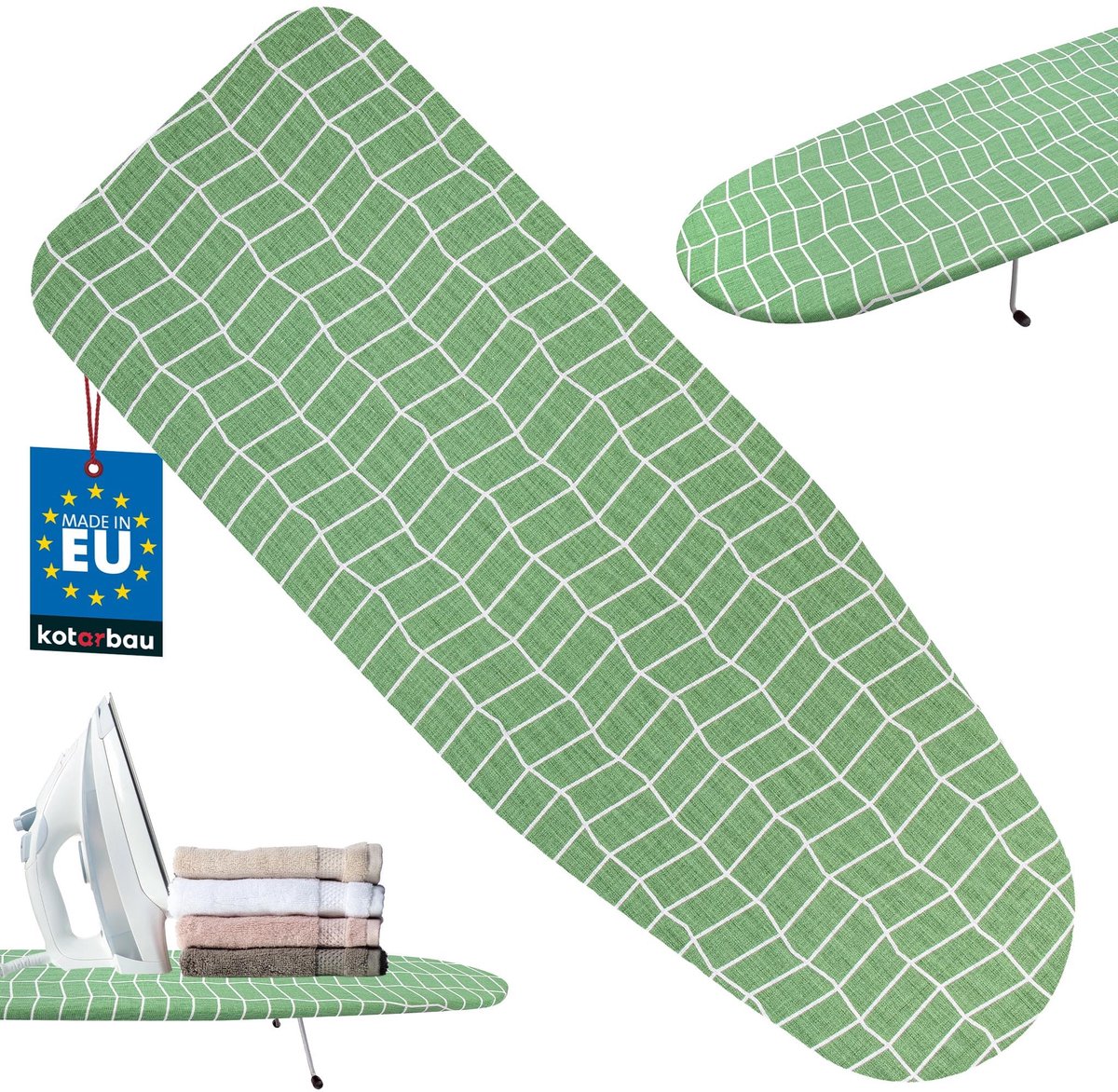 KOTARBAU® Strijkplank voor Stoomgenerator - Inklapbare Strijkplank 75 x 27cm - Strijkplank voor Stoomstrijkijzer - Groen