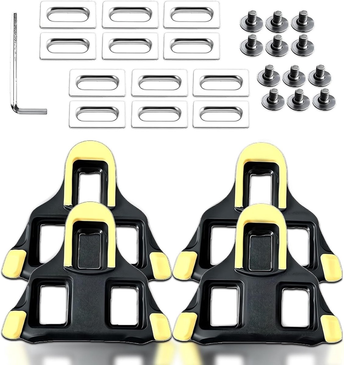 2 Paar Fietspedalen en Cleats voor Shimano SPD SL, Compatibele Fietsschoenen, Ideaal voor Racefietsen en Toertochten