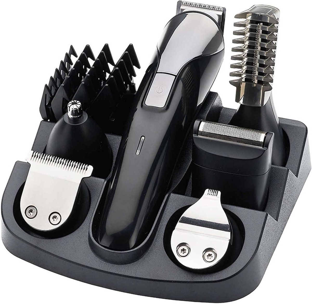 Verzorgingsset Heren - Multitrimmer Tondeuse - Persoonlijke Verzorging - 12-in-1 Functies - 80 Min Draadloos - Zwart