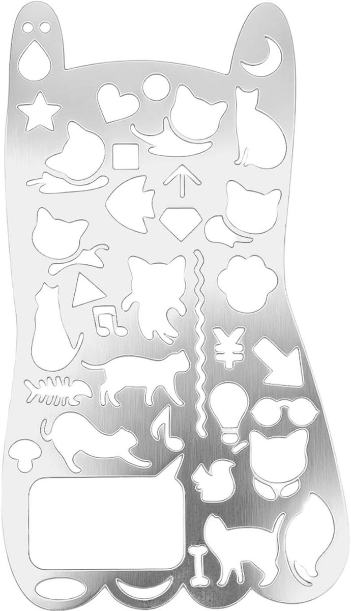 Planner Sjablonen - Tekensjablonen Dagboek - Agenda Decoratie - Roestvrij Staal - 15.7 x 9.9 cm - Zilver