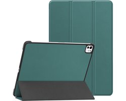 imoshion Tablet Hoes - Geschikt voor Apple iPad Pro 12.9 (2022) / Pro 12.9 (2021) / Pro 12.9 (2020) / Pro 12.9 (2018) - Trifold Bookcase - Donkergroen