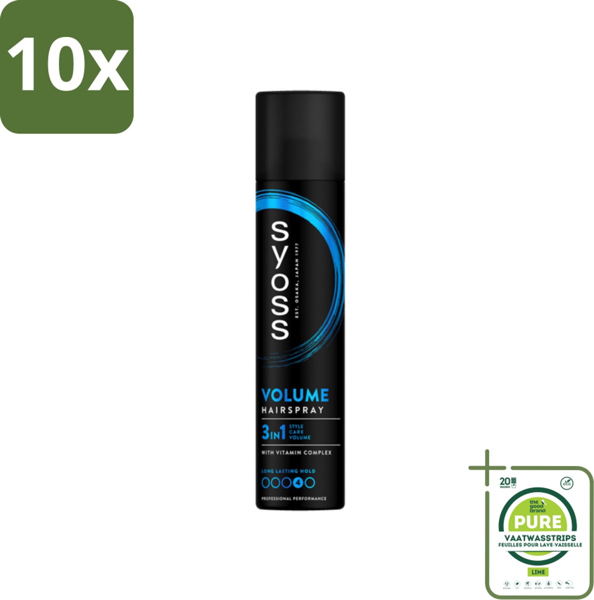 10 x Syoss - Volume - Haarspray - Lift & Volume - 300 ml - Grootverpakking - Haarspray Volume - Volume Spray - Haar Fixeren - Volume Geven Haar - Syoss Haarspray