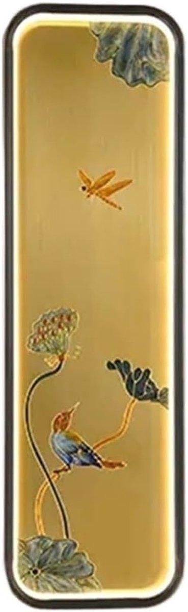 Wandlamp Chinese Stijl - Schilderijlamp Decoratie - Sfeerverlichting Creëren - Volledig Koperen Ambacht - 3-5 ㎡ - Zwart Goud