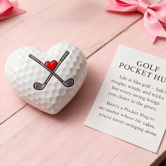 Golfbal Motivatie - Inspiratiebal Hartvorm - Golfsport Ondersteuning - Hartvorm Symbool - 8 cm Diameter - Niet gespecificeerd — afbeelding 3