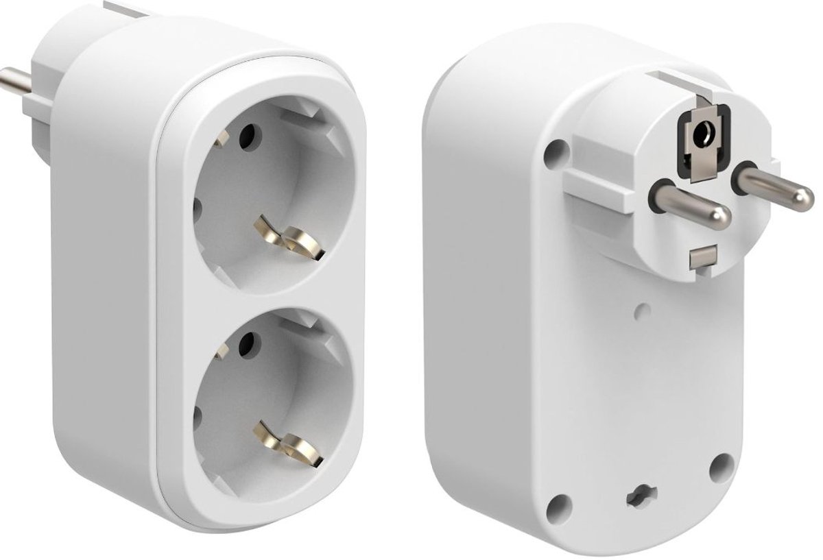 ApexArte® Stopcontactadapter - Dubbele stekker - Meerdere apparaten