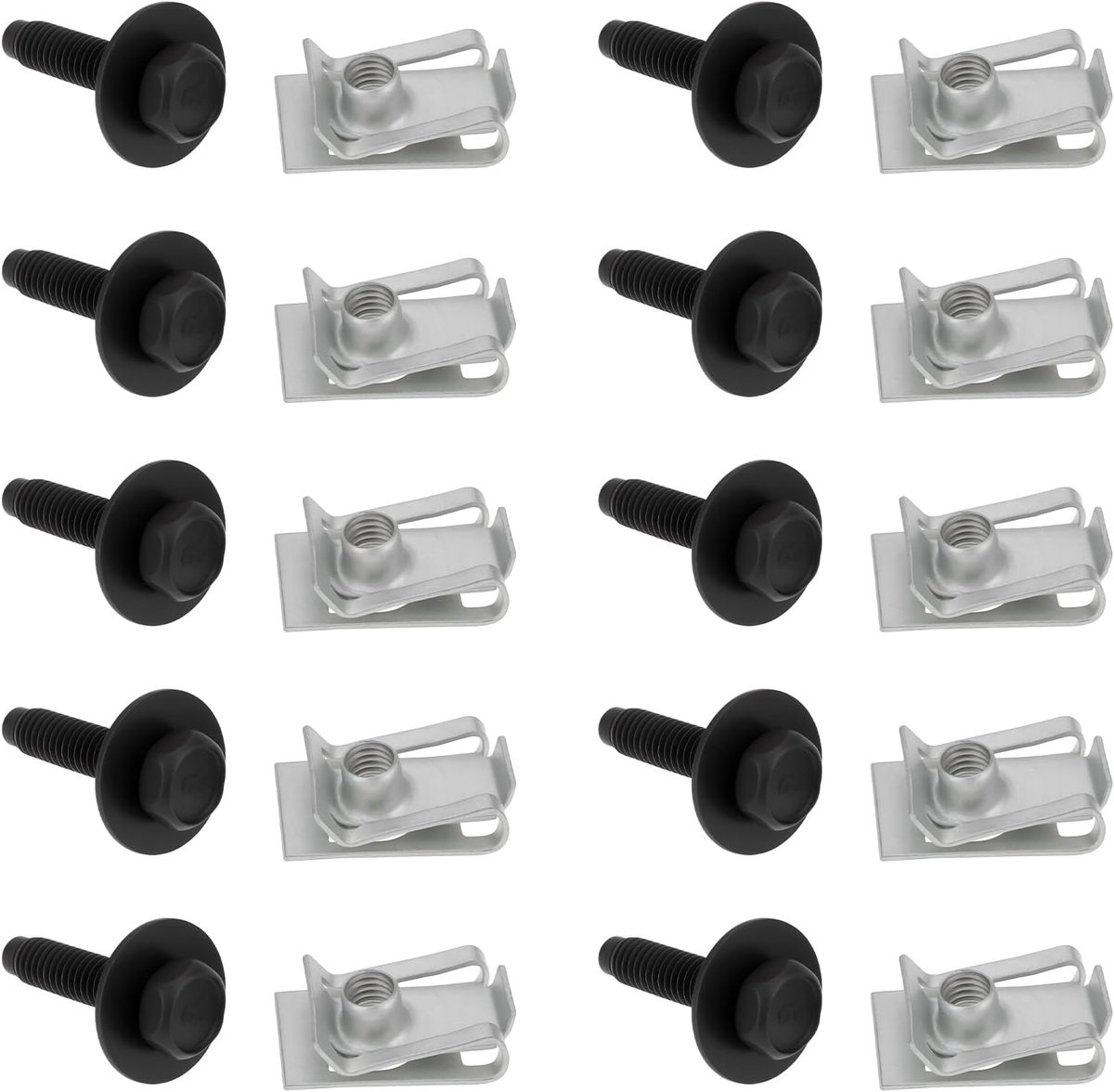 SnelShoppen - 20-delige M6 Auto Onder Motorbescherming Schroef Bevestigingsset 5.7x22.9mm 15x22.6mm Geschikt voor Renault, Vauxhall, Nissan en Fiat