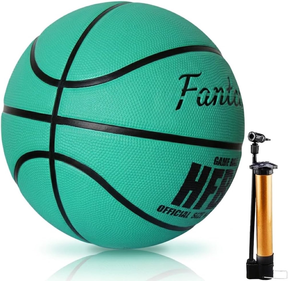 SnelShoppen - Size 7 Basketbal, premium rubber basketbal voor binnen en buiten training, anti-slip textuur, levendige kleuren voor jeugd en recreatief
