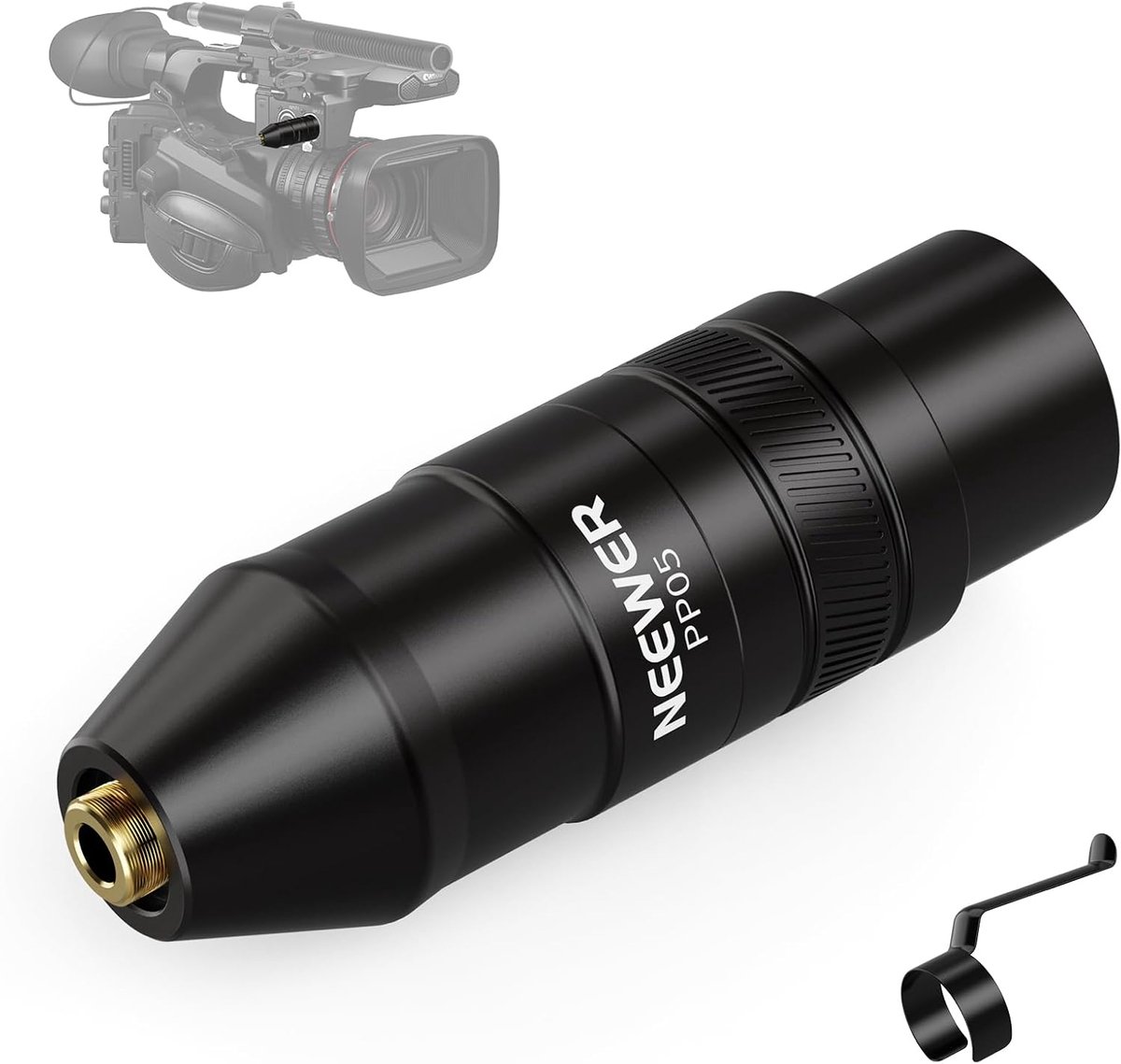 SnelShoppen - Adapter XLR naar 3.5mm TRS Jack, Audioconverter voor Camera, Videocamera, Audio Mixer, VCR, 3-Pin Plug met Beveiligingsmechanisme