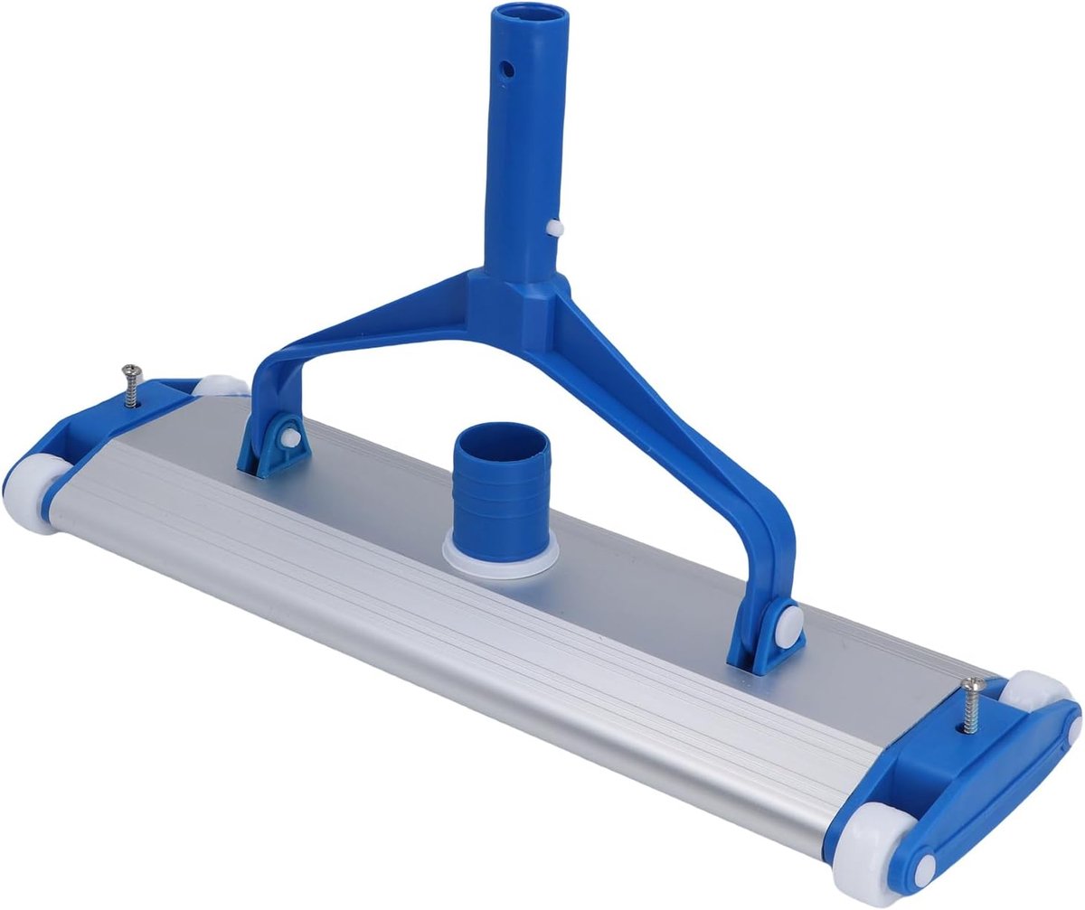 SnelShoppen - Zwembad Zuigkop 45 cm Breed met Robuuste Aluminium Voet en Borstel, Geschikt voor Standaard Zuigslangen, Ideaal voor Onderwater Reinigin
