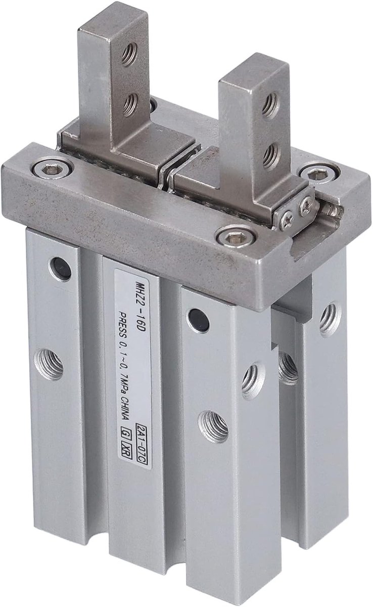 SnelShoppen - Pneumatische Cilinder MHz2-16D voor Industriële Assemblage, Aluminiumlegering, Lekbestendig, Hoge Sterkte, Nauwkeurigheidsrail