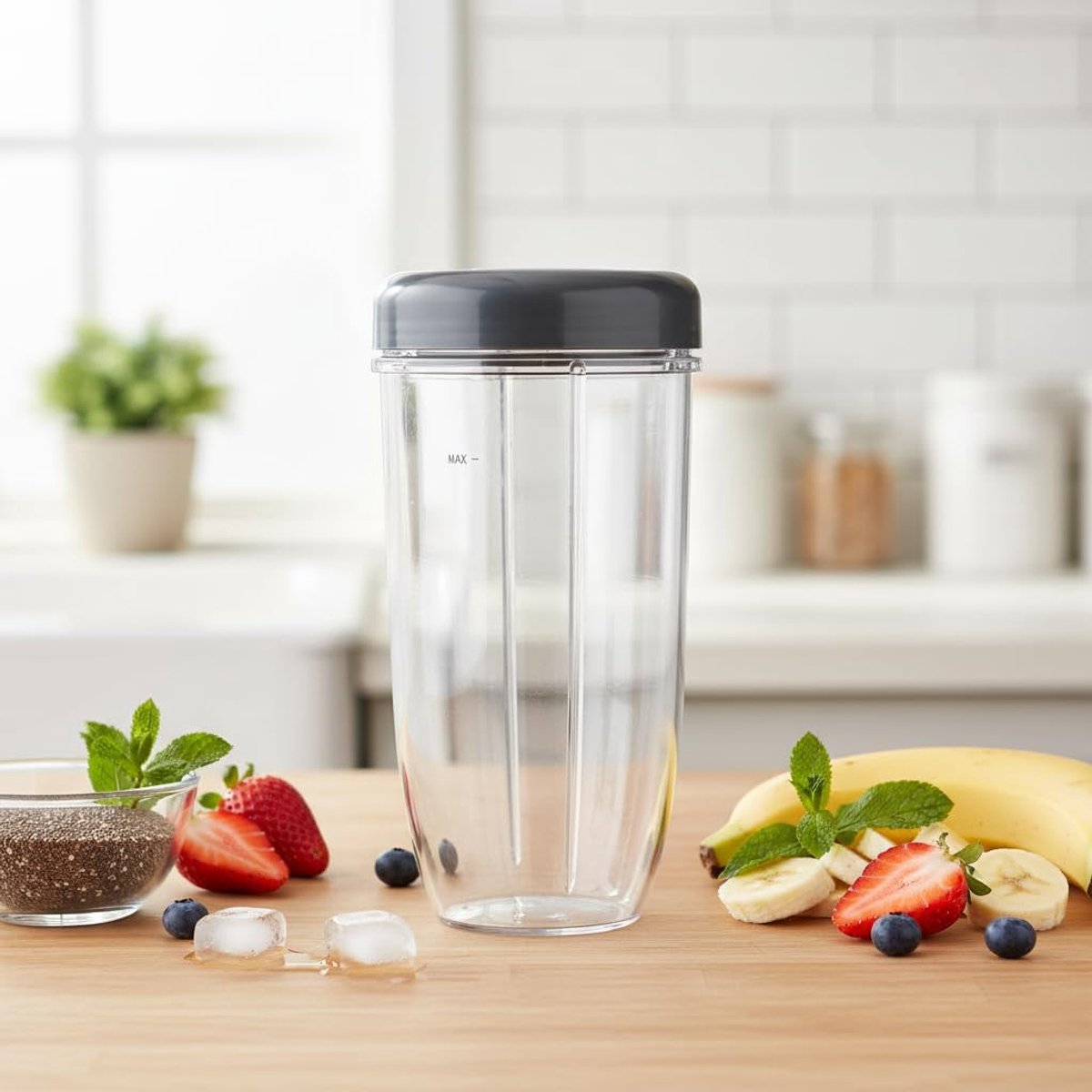 SnelShoppen - Blender Accessoire Vervangingsonderdelen, Nutri Cup Vervangingskit voor 900W Blender, Grote Cup 32oz, Vaatwasserbestendig, Ideaal voor K