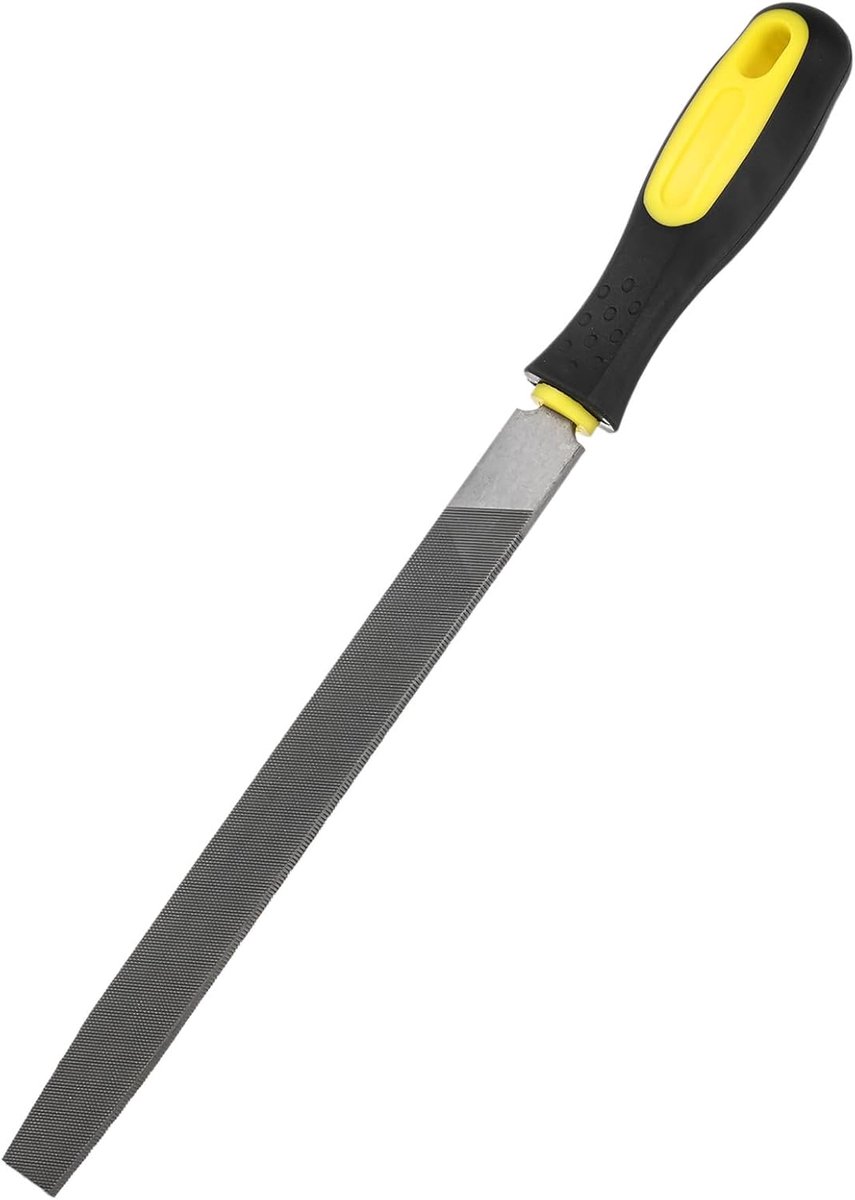 SnelShoppen - Handfile 30cm, Hoogwaardig Staal, Diamant Afwerking, PVC Grip Handvat voor Hout, Metaal, Keramiek, Glas, Steen, Sieraden, Tegels, DIY en