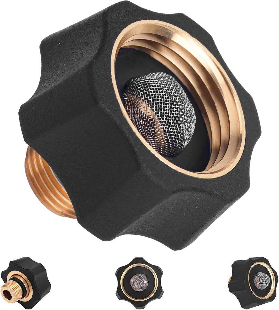 SnelShoppen - BOXOB Adapter Tuinslang naar Hogedrukreiniger, 3/4" Vrouwelijk naar 3/8" Mannelijk Inlaat Fitting voor Diverse Hogedrukreinigers, Connec