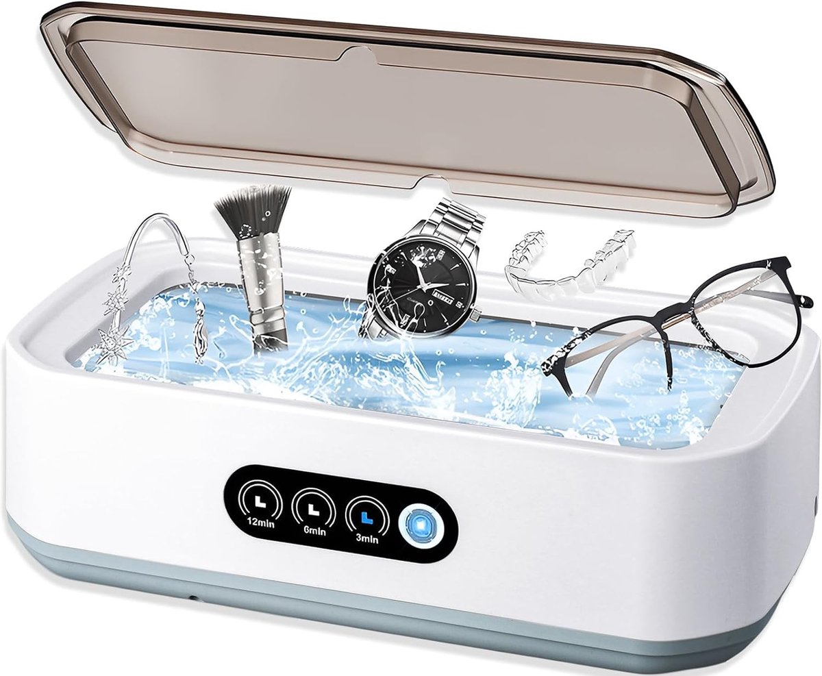 Ultrasone reiniger - Zilver - 650 ml - Professionele Dieptereiniger met Roestvrijstalen Bak - Voor Brillen, Sieraden, Horloges en Meer