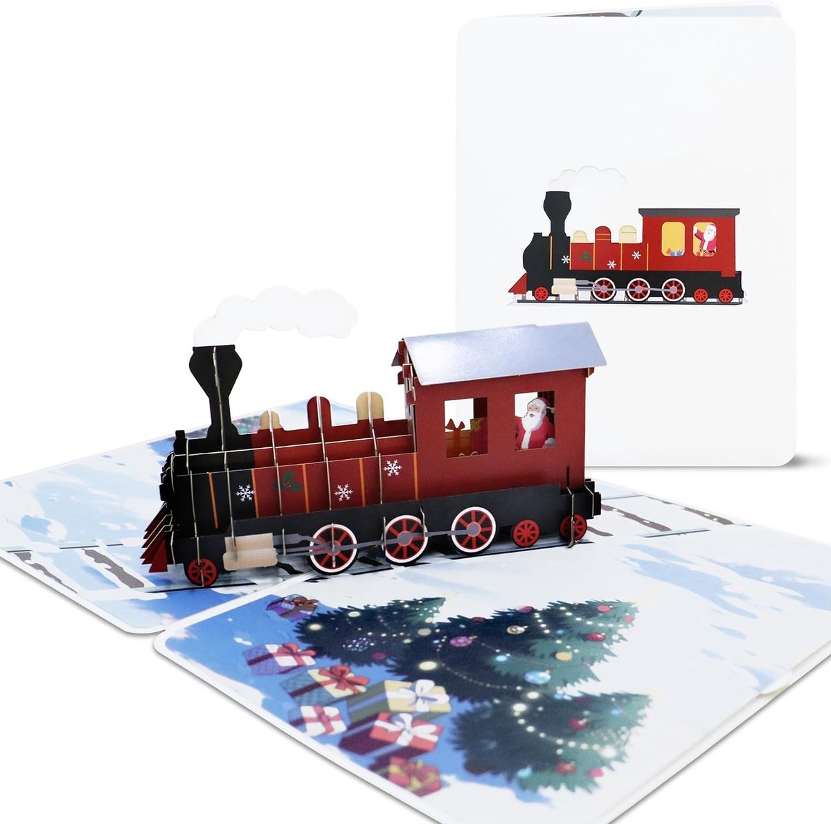 SnelShoppen - Pop-up kaart spoorweg, ideaal voor kinderen, kleurrijke en interactieve kaart, perfect voor educatief spelen, 3D ontwerp, 50x70 cm, vrol