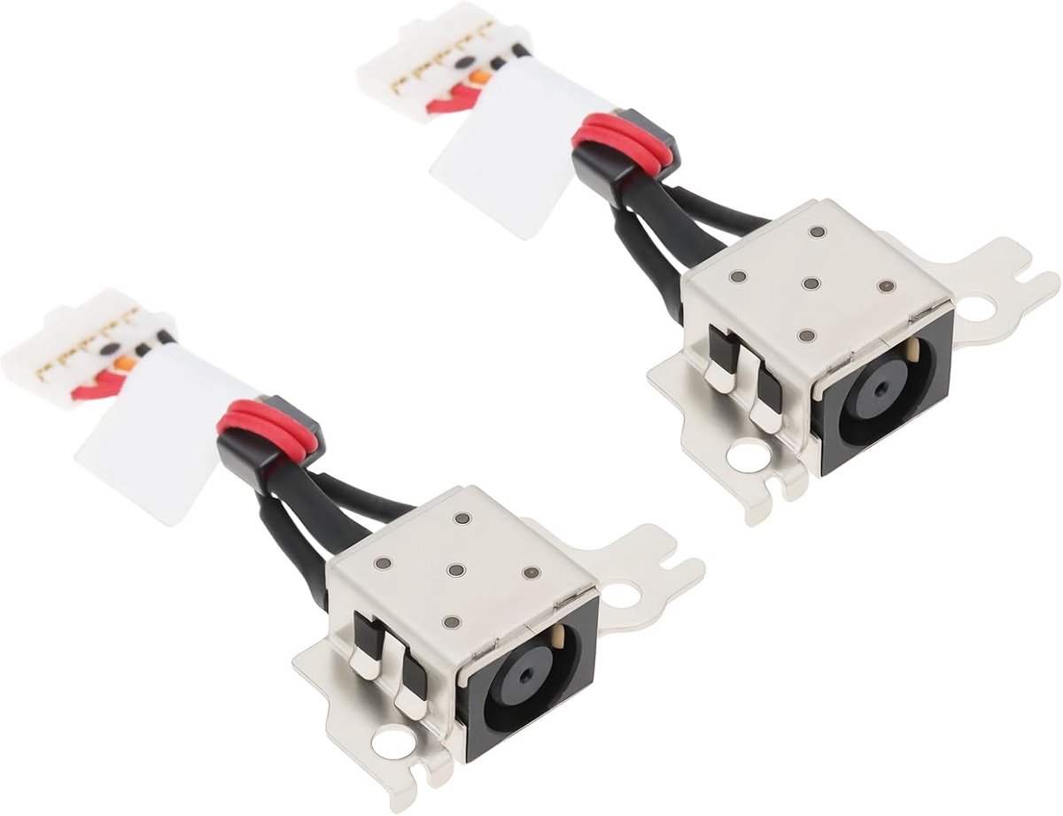 SnelShoppen - 2x DC Jack Oplaadkabel DC30100ZR00 XNJ46 Geschikt voor DELL Chromebook 11 3180 3181/Latitude 3189 3190 - Hoogwaardige Vervanging, Eenvou