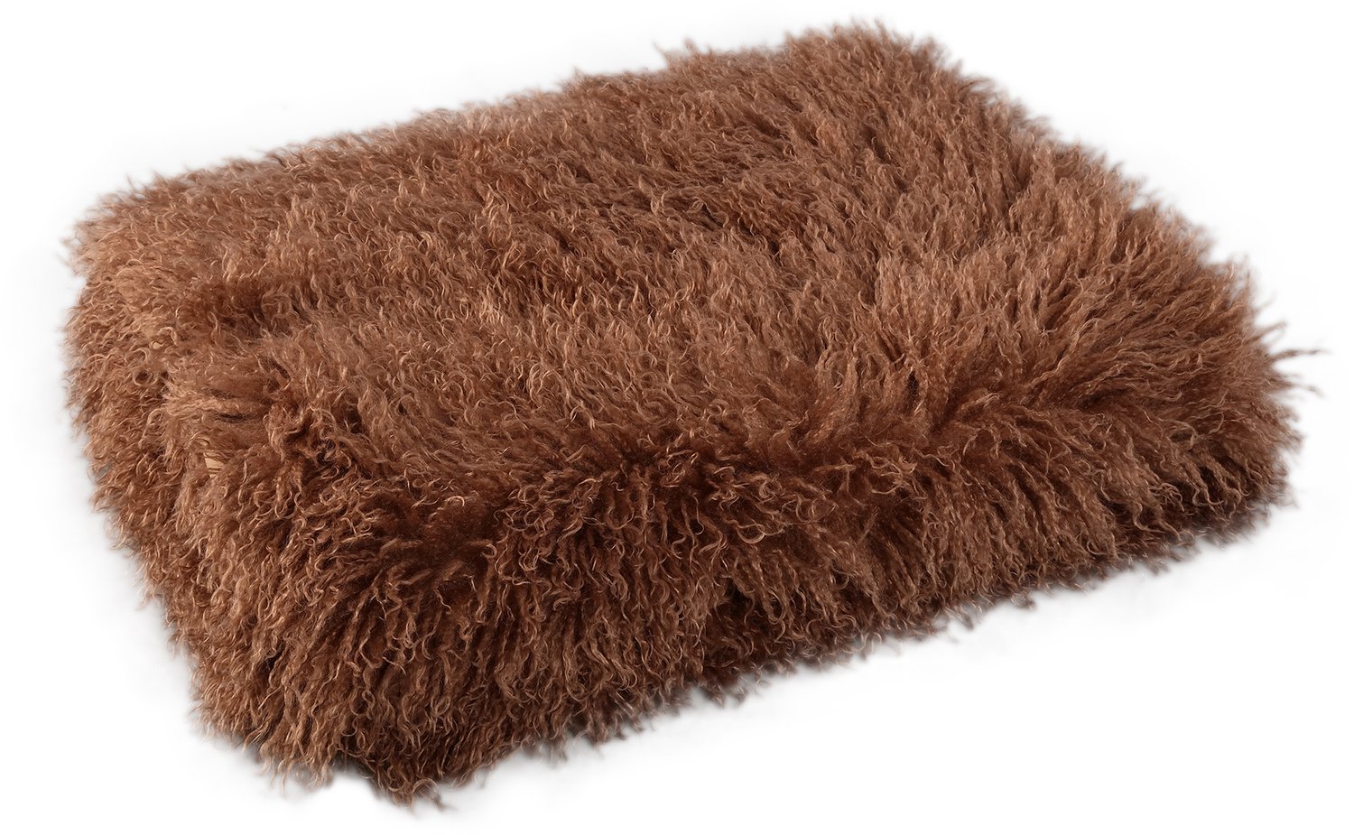 PTMD Rexx Dark Brown Fake Sheep Fur Plaid Bruin