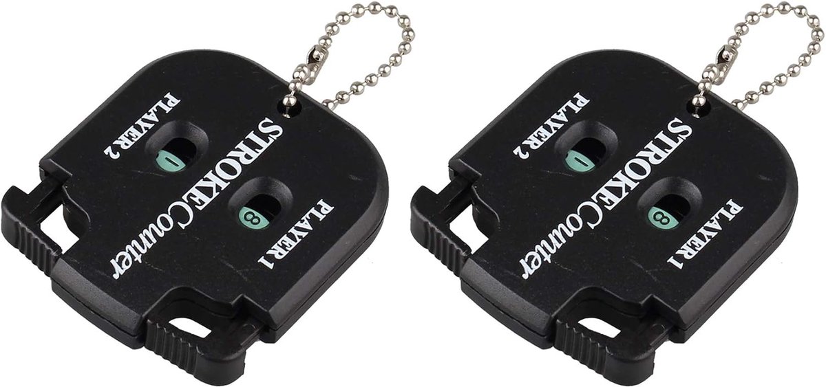 SnelShoppen - 2Pcs Mini Vierkante Golf Scoreteller voor Twee Spelers - Handige Score Telt Tool - Duurzaam Plastic - Compact en Lichtgewicht - Perfect