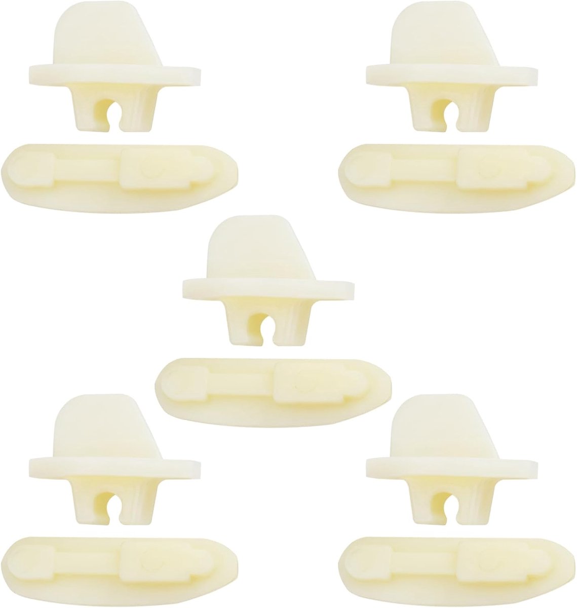 SnelShoppen - 5 Sets Band Mounter Plastic Rail Beschermende Pad Set - Slijtvaste Kunststof - Compatibel met Montage Hoofd Vorm 3 - Bescherming voor Ba