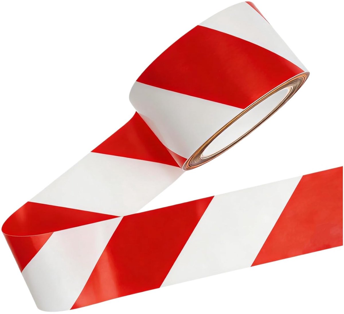 SnelShoppen - Rode Witte Barrier Tape 100m x 75mm Veiligheidslint Markering Tape voor Bouwplaatsen, Parkeerterreinen en Veiligheidsgebieden