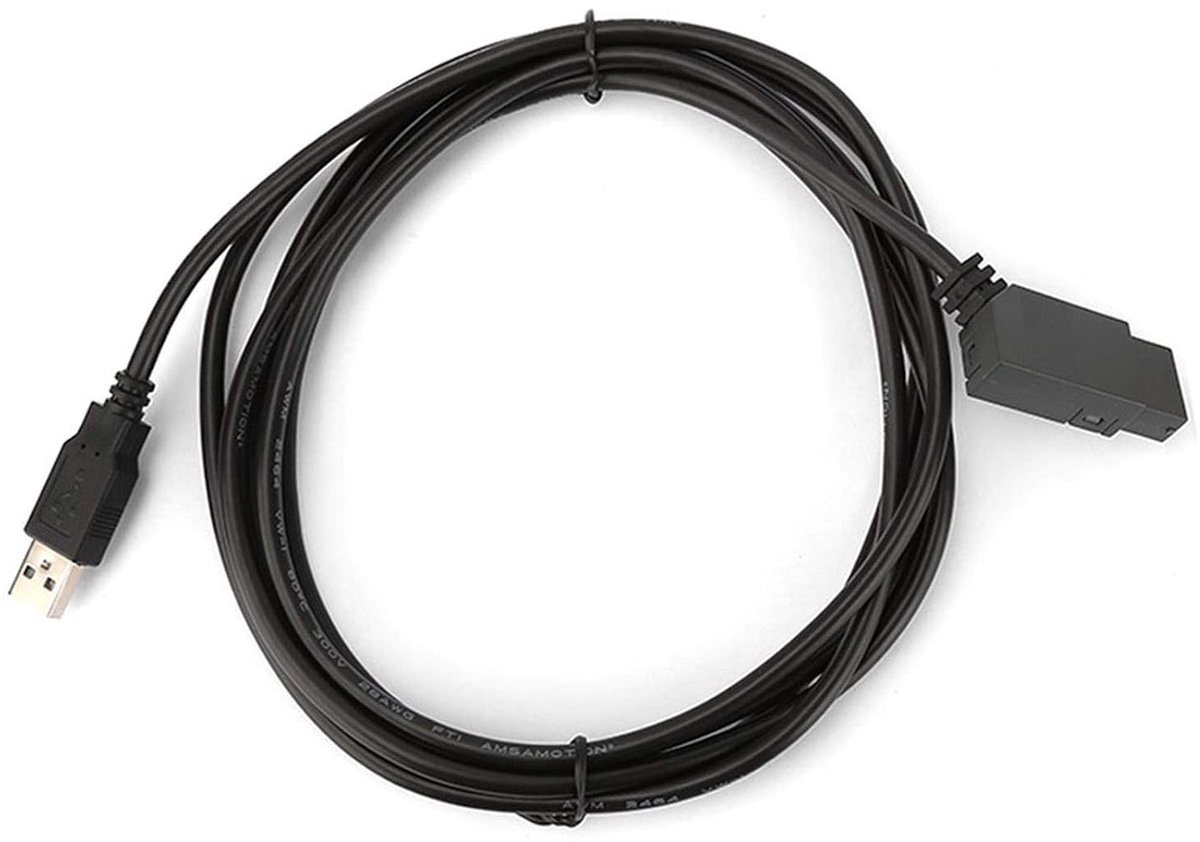 SnelShoppen - USB KABEL Programmeerkabel voor PLC Automatisering 2.5 Meter PVC Huls Koper Draad Goud Geplated Connector met 45 Graden Bending Tail