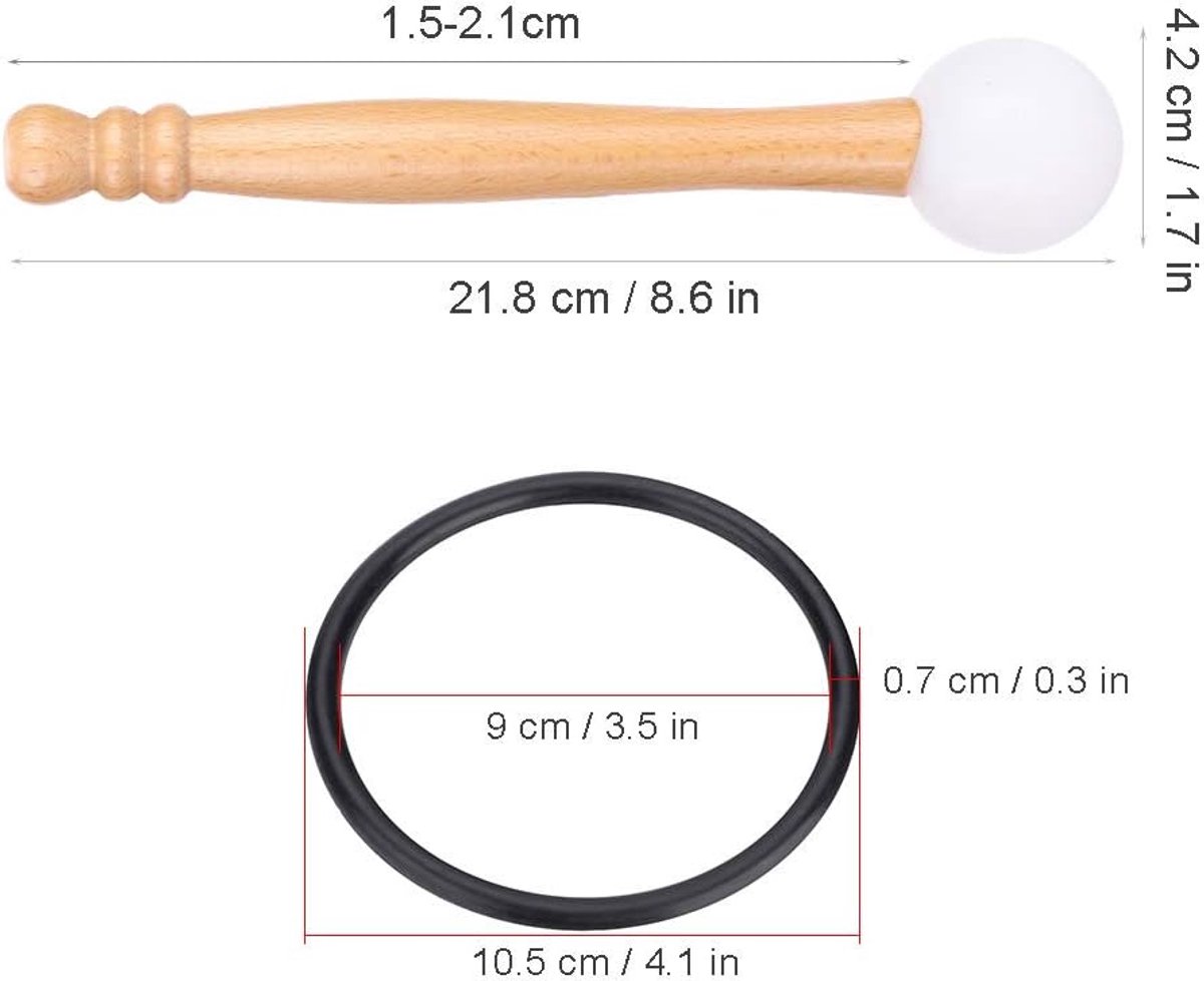 SnelShoppen - Kristall Crimping Schalen Hamer Gummi O-Ringen voor Muziekinstrumenten Accessoires, Hoogwaardige Rubber, Perfect voor Meditatie en Gelui