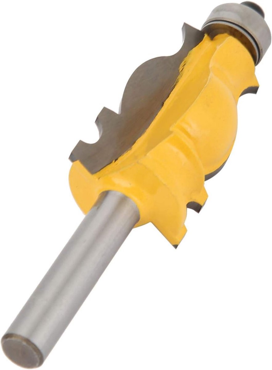 SnelShoppen - Houtbewerking Frees Cutter 8mm Geel, Efficiënte Handrail Frees voor Hardhout, Zacht Hout en Composiet Hout voor Houtkanten Afwerken