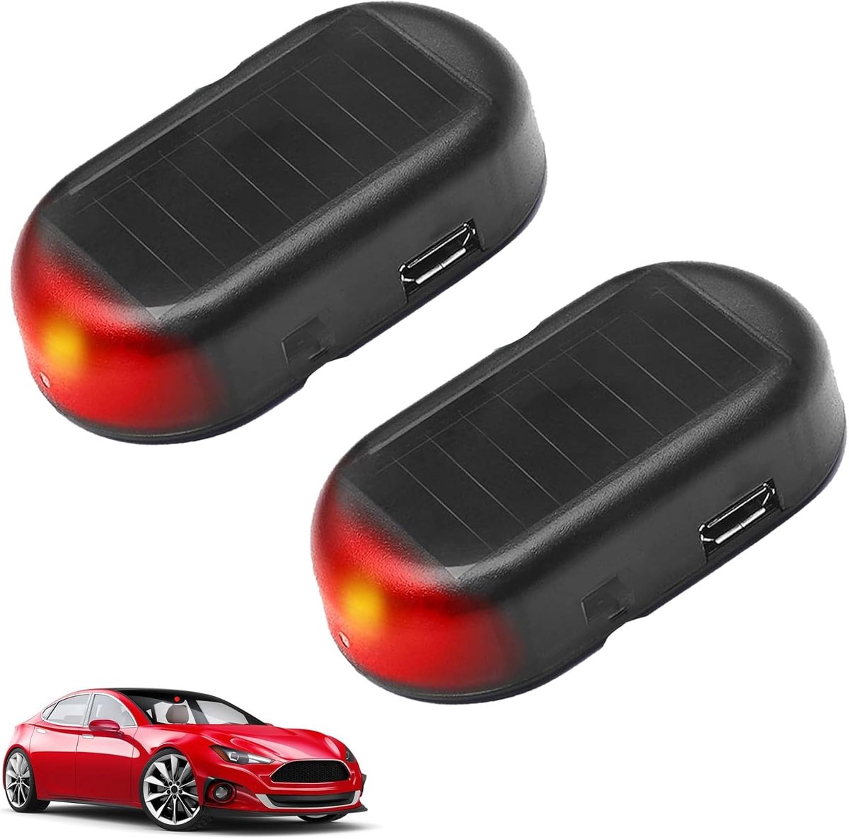 Car Alarm System (2 Pieces), Flashing Light, False Alarm System, Motorhome Alarm System, Car Alarm, Theft Alarm - ShopVlot