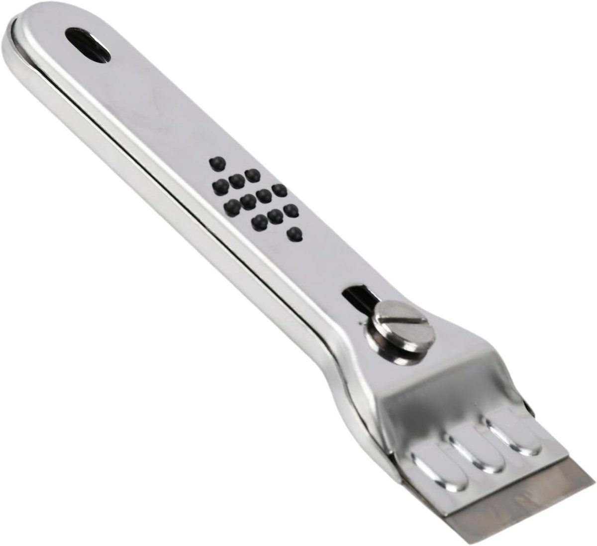 Kookplaat Schraper 13.5x4.5cm - Roestvrij staal - Duurzaam en scherp - Ideaal voor dagelijkse reiniging - ShopVlot