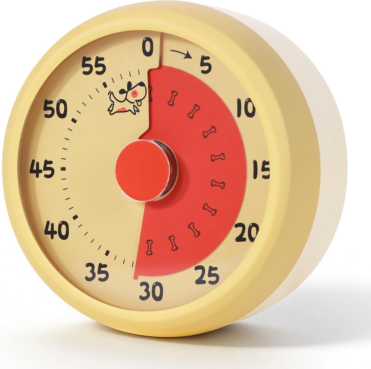 SnelShoppen - Mechanische Keukenwekker Hondvorm 60 Minuten, Magnetisch, 8,3 cm, Voor Koken, Bakken, Studeren, Sporten, 72dB Alarm