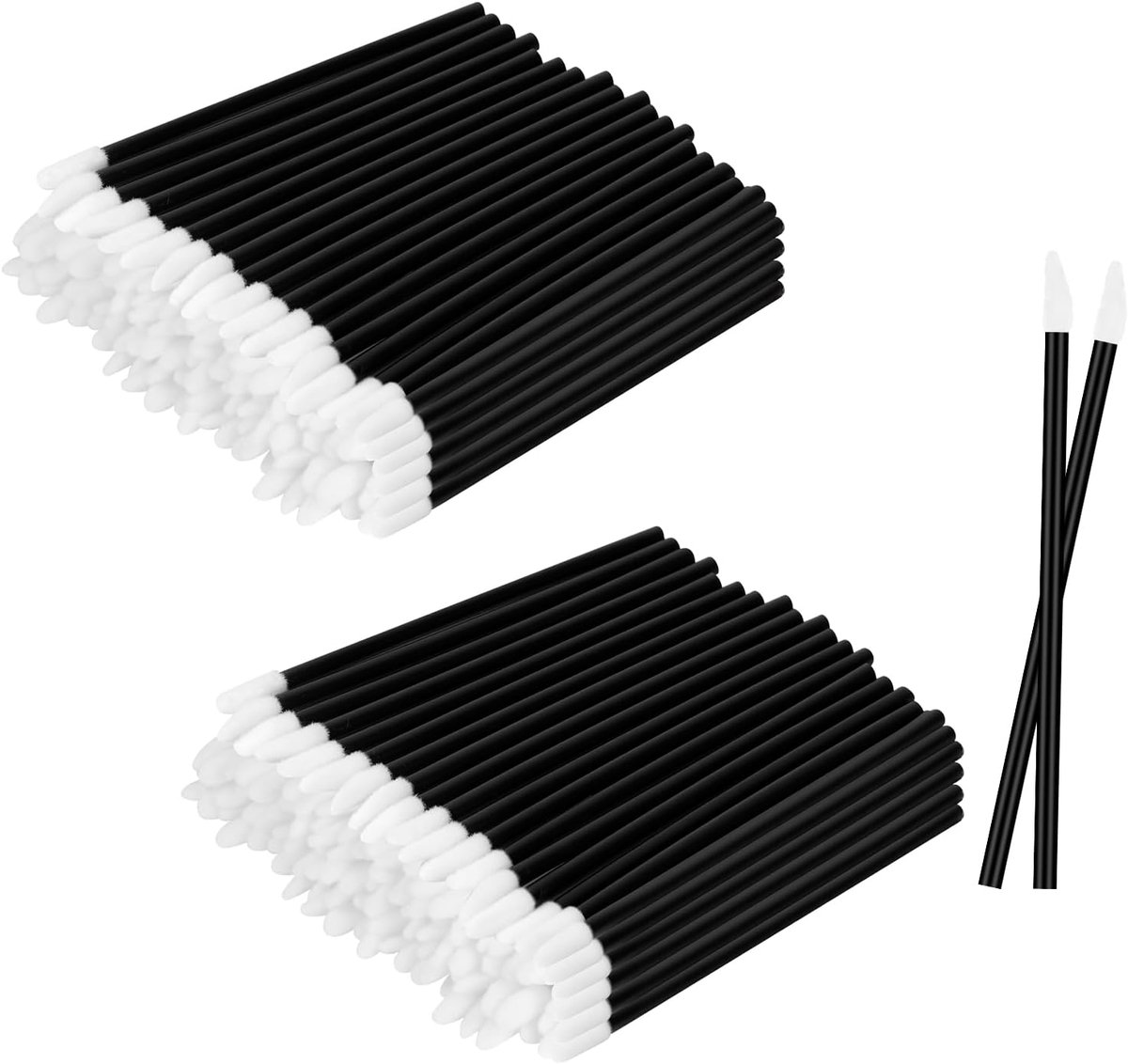 Wegwerp Lipborstels 100 stuks - Zwart - Hygiënisch en handig - Perfect voor make-up - ShopVlot