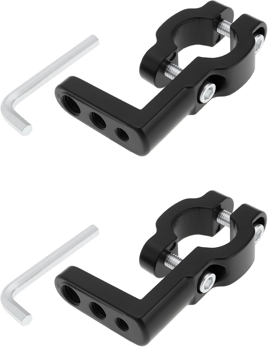 Motorfiets koplamp bevestiging - 2 stuks - verstelbare klem - ideaal voor verlichting - ShopVlot