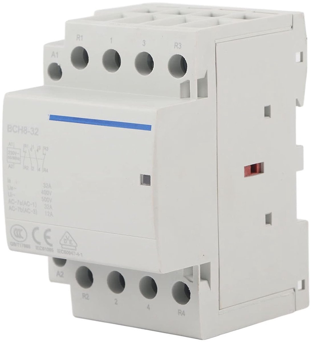 SnelShoppen - AC Bescherming 4-Pool Huiselijke AC Bescherming voor DIN Rail Montage 32A 24V/230V 50/60Hz 2NO 2NC