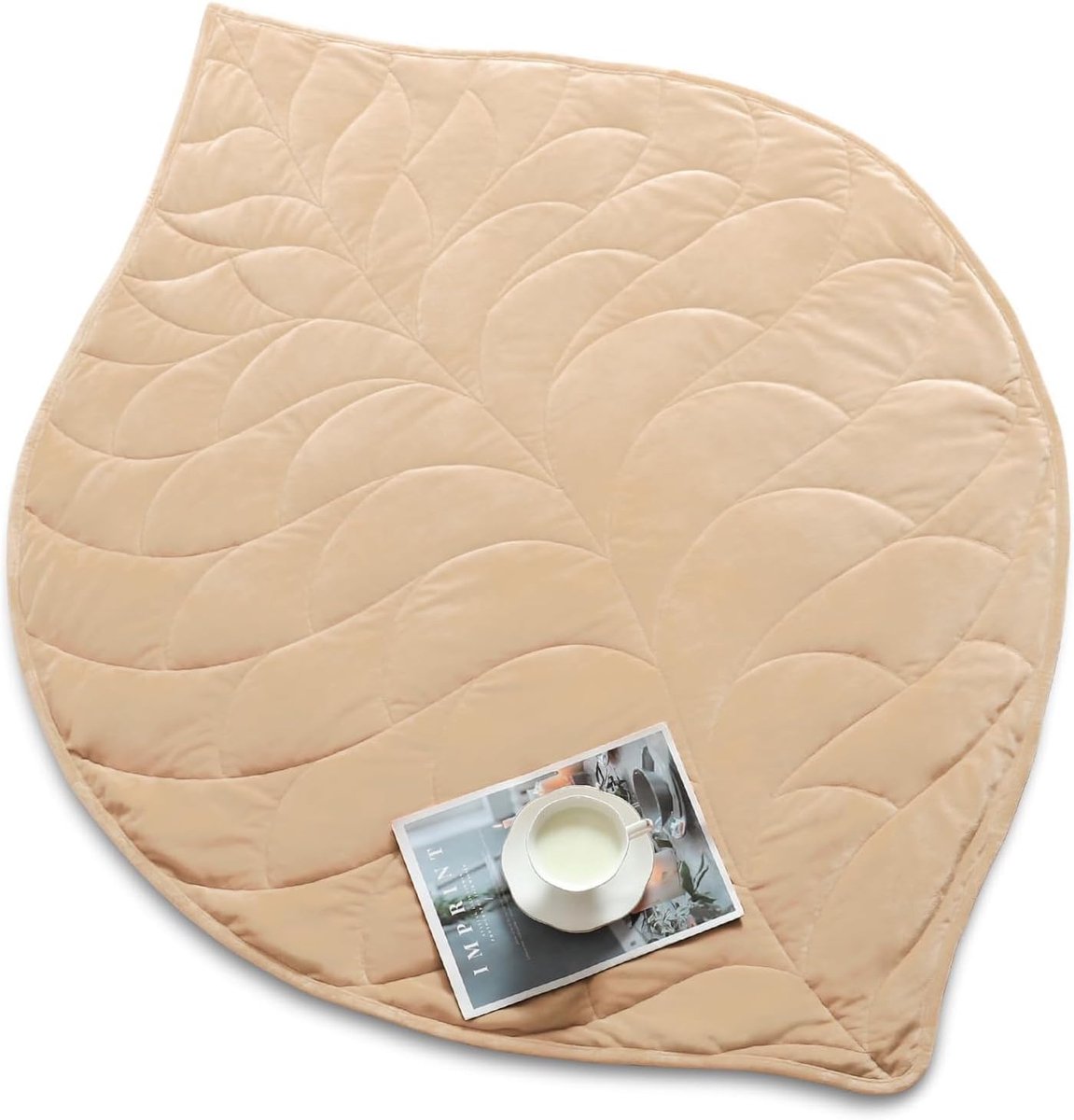 SnelShoppen - Gewichtsdeken voor Volwassenen 3.2 kg, 104 x 135 cm, Zacht Kristalfluweel, Behaaglijk en Draagbaar voor Reis, Machinewasbaar, Khaki, Voo