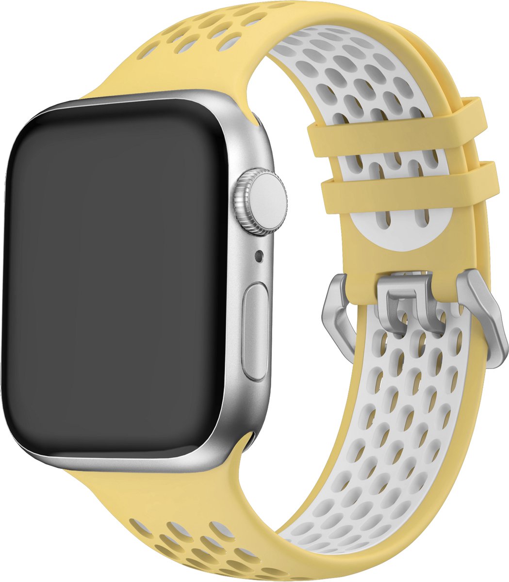 CubeNest Silikonowy pasek sportowy do Apple Watch 42/44/45/Ultra 49 mm (B01R3L01) czarny/biały