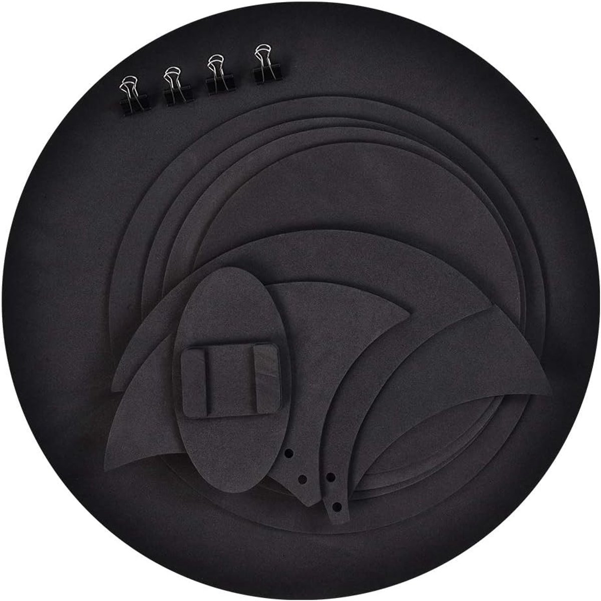 SnelShoppen - Gootop Set Rubber Impact Absorbers Zwart, Geluiddempers voor Handmixer, Hoog Elastisch, 5mm Dikte, Schokbestendig, Keuken Accessoire