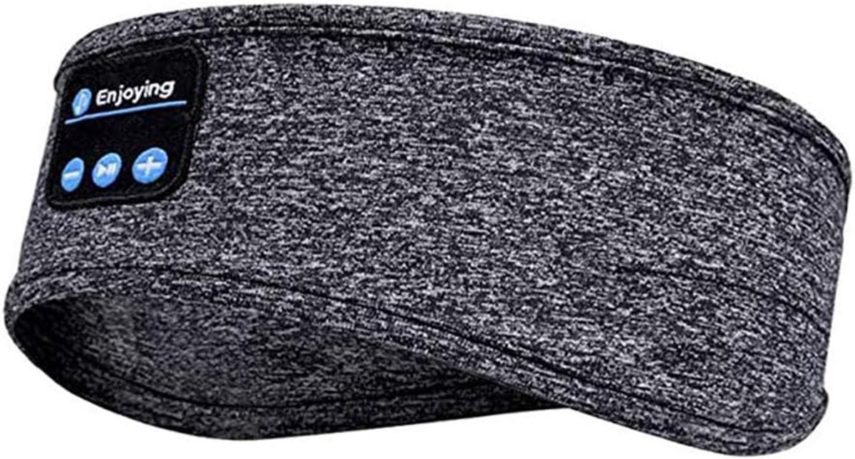 SnelShoppen - Draadloze slaapkoptelefoon en sporthoofdband 2-in-1, ultra-dunne HD stereo luidsprekers, superzachte slaapkoptelefoons voor zijslapers,