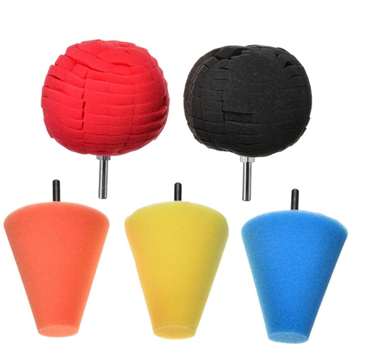 Polijstset Boormachine - Polijstpads Buffer - Auto Velgen Polijsten - Vijf Stuks Herbruikbaar - 25 x 16 x 8 cm