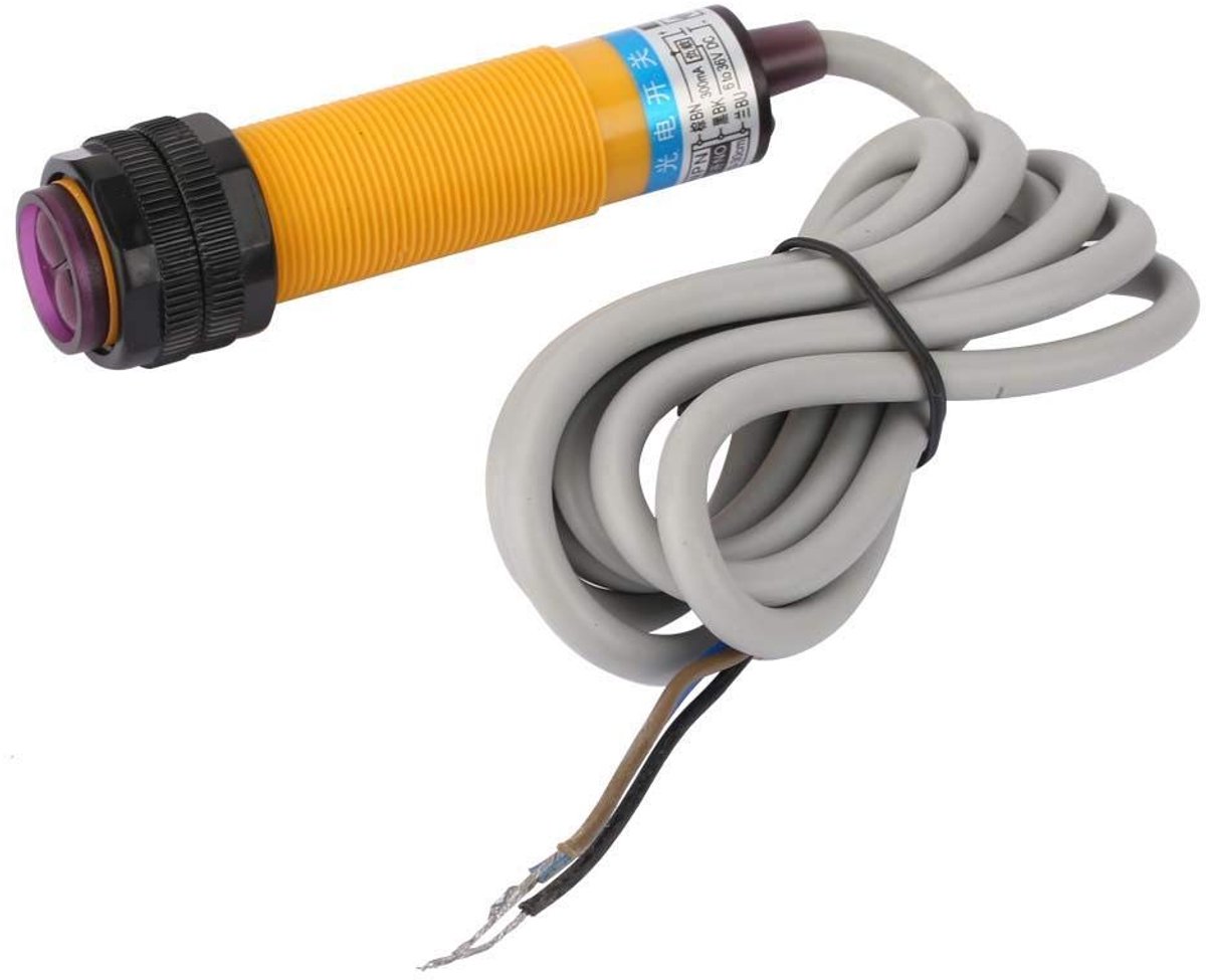 SnelShoppen - Interruttore fotoelettrico DC6-36V E3F-DS30C4 NPN NO Sensor Proximity 10-30 cm - Ideaal voor Tuin, Keuken en Automatisering