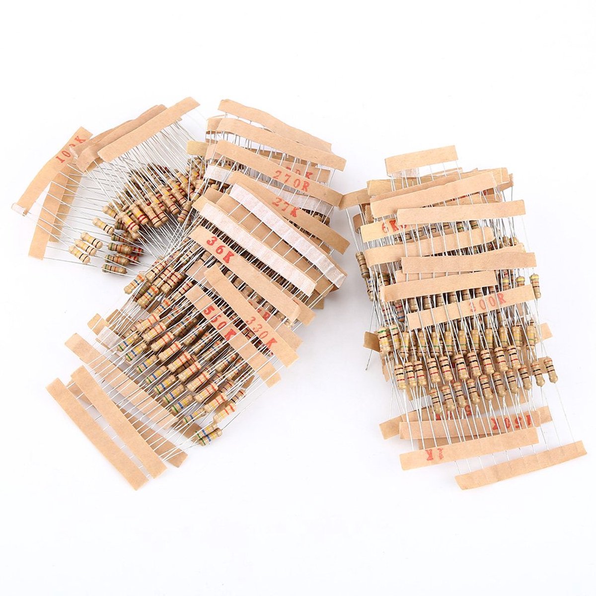 SnelShoppen - 1000 stuks 1/2W 1-10M Ohm 5% Koolstof Film Weerstandsset Elektronische Componenten voor DIY Experimenten