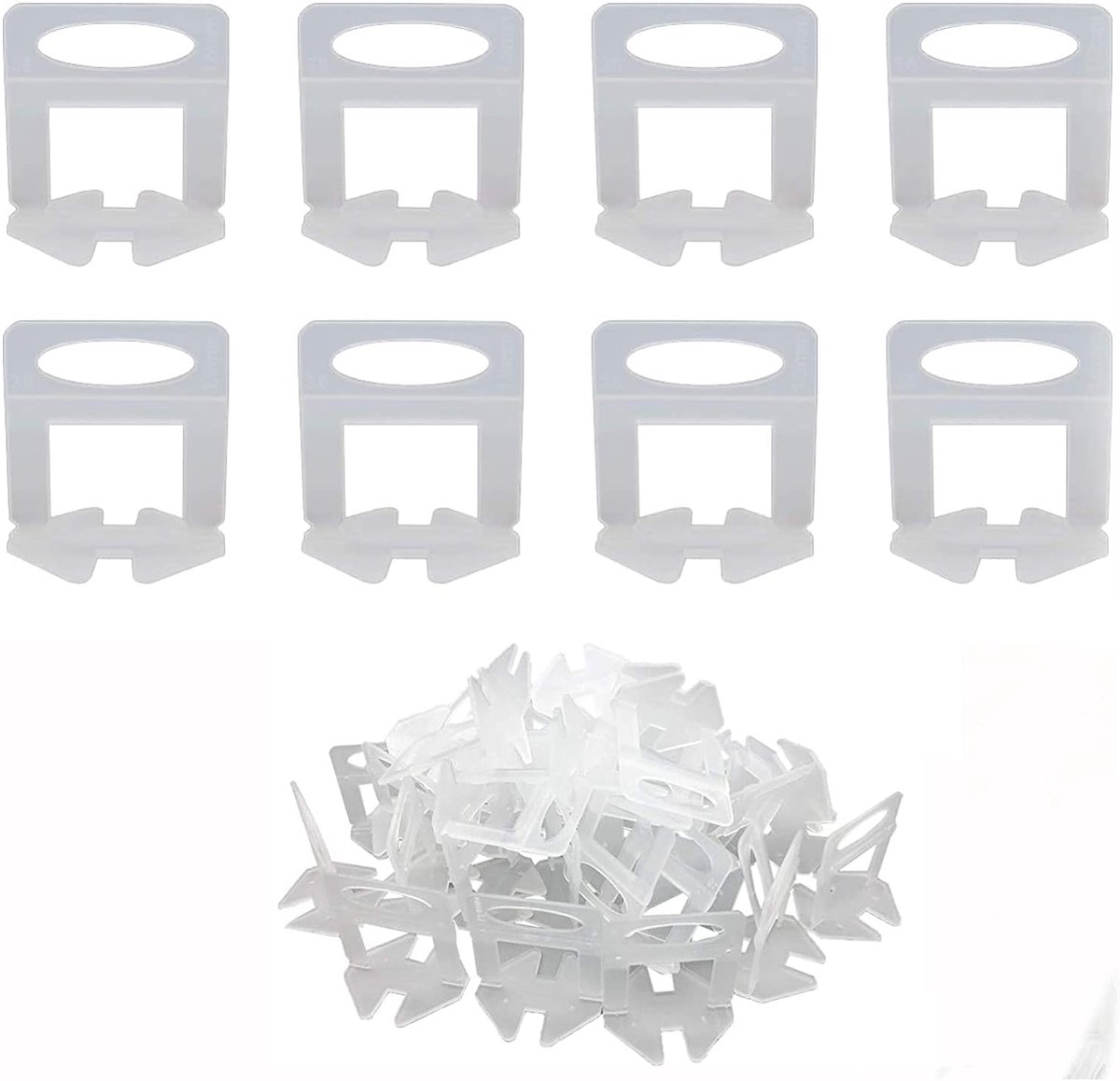 SnelShoppen - 400 Stuks Tegel Niveau Systeem Clips - DIY Tegels Niveauer Spacers - Professionele Keramische Tegel en Steen Installatie - Voor Vloeren