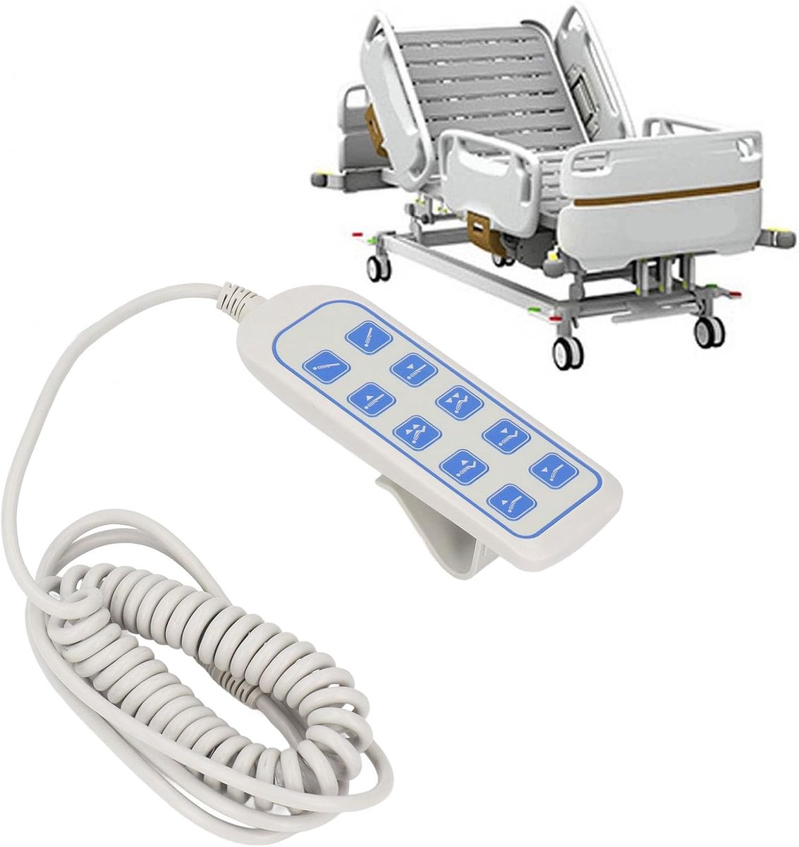 SnelShoppen - Elektrische Armstoel Handbediening met 10 Knoppen - 8 Pin Connector - Power Armchair Afstandsbediening voor Slimme Huizen en Huishoudens